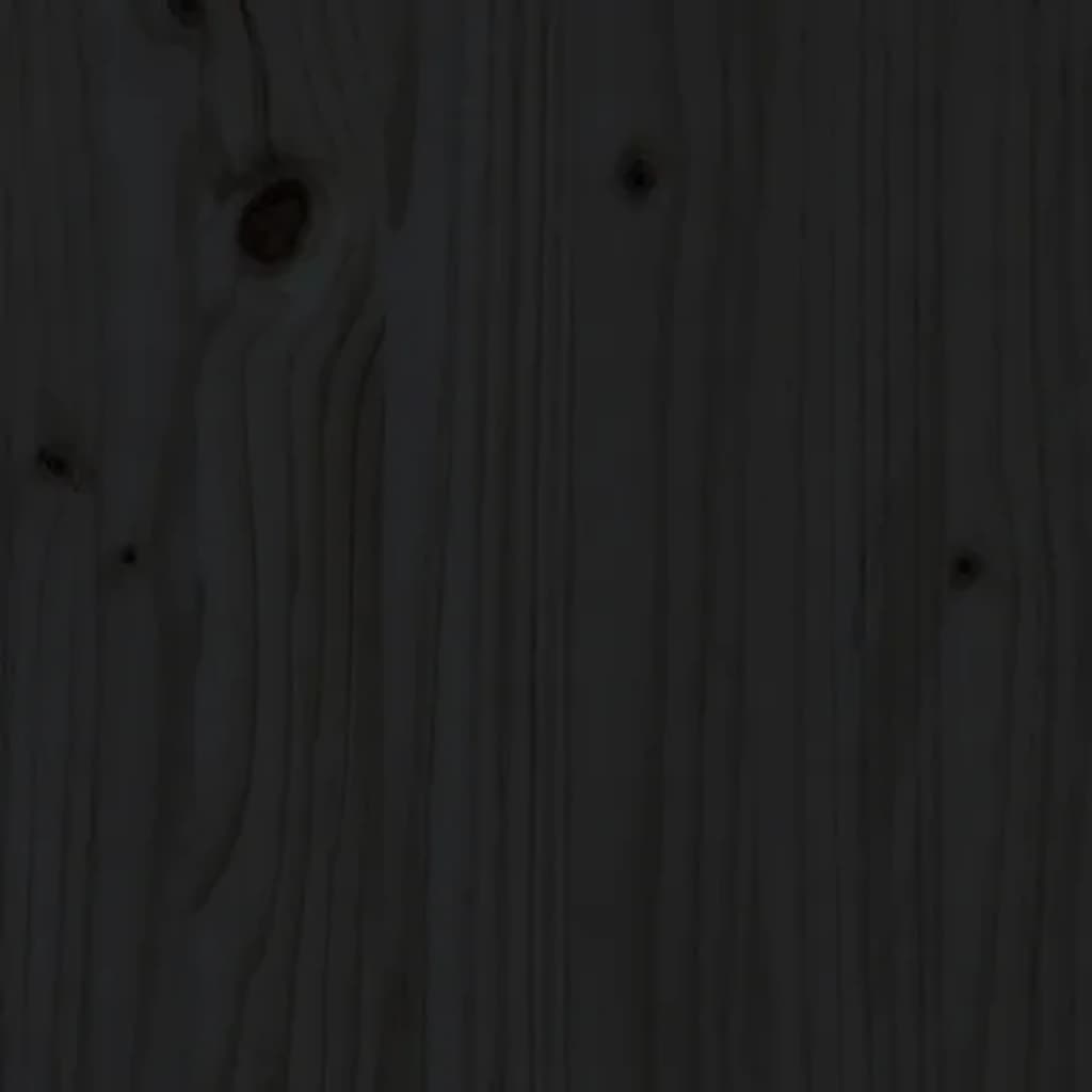 Tabella extra nera 50x50x49 cm in legno di pino solido