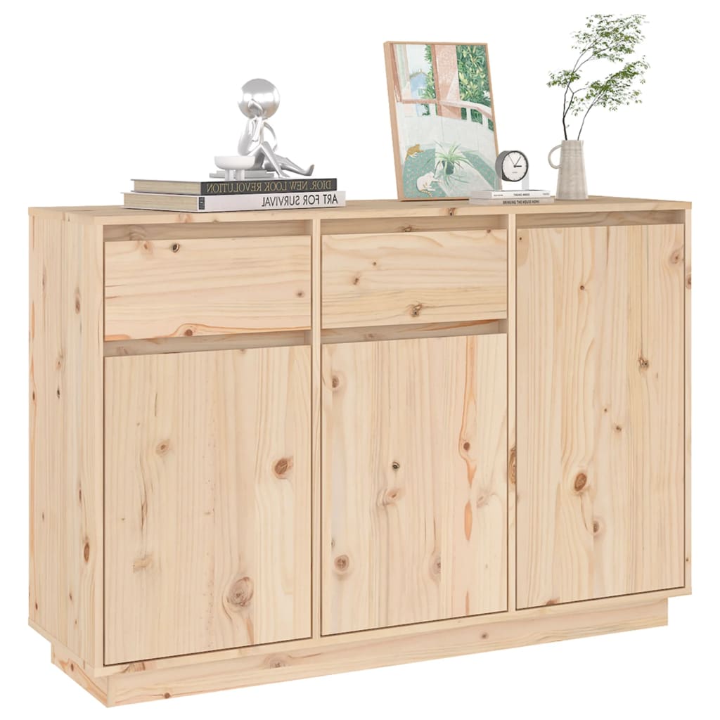 Credenza 110x34x75 cm in legno di pino massiccio