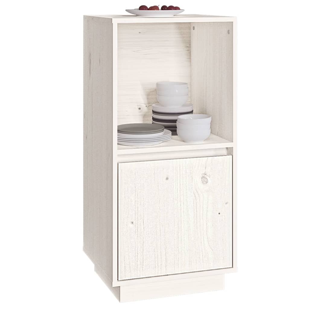 White buffet 38x35x80 cm solid pine wood