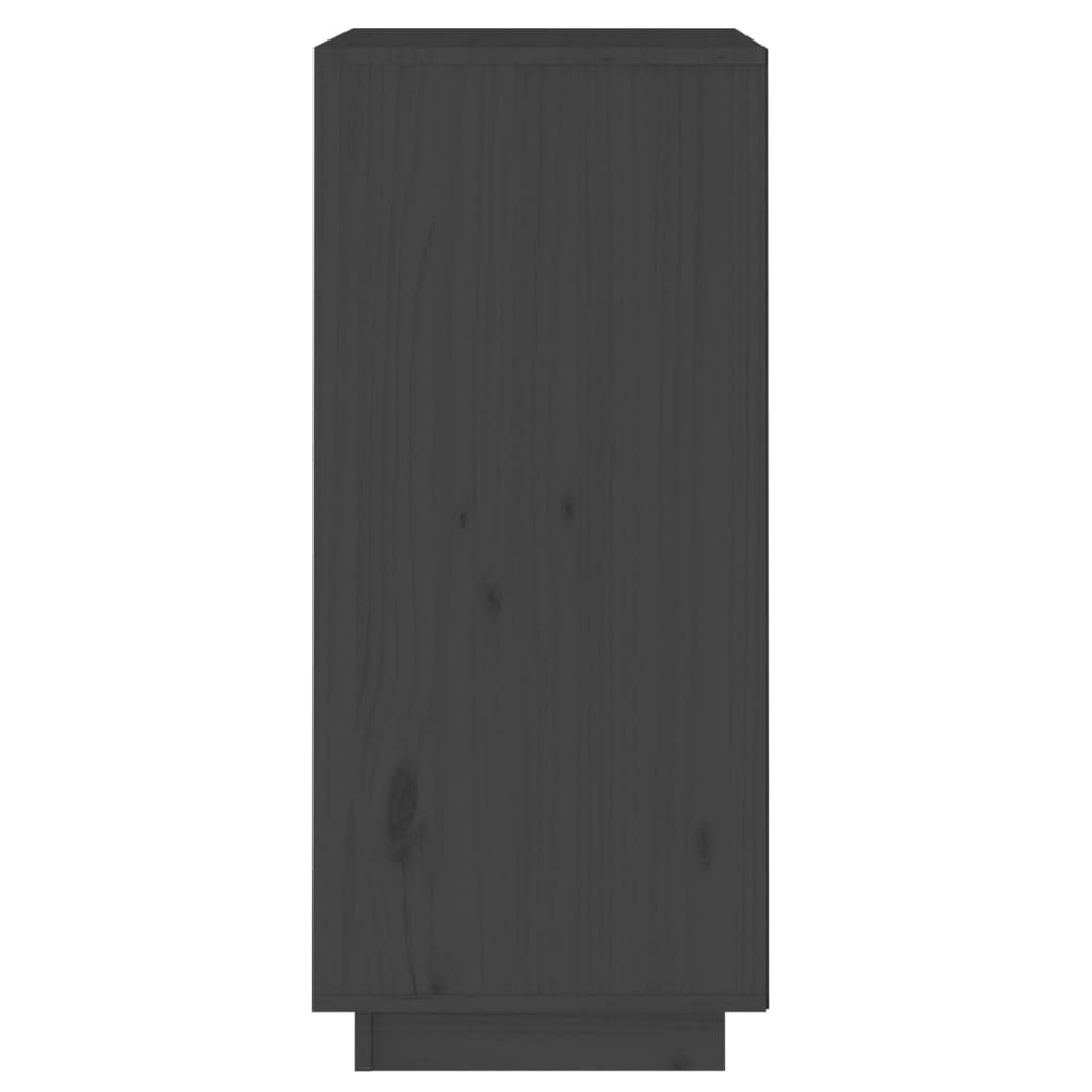 Buffet grigio 38x35x80 cm in legno di pino solido