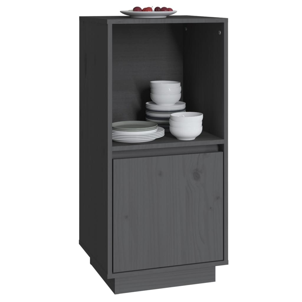 Gray buffet 38x35x80 cm Solid pine wood