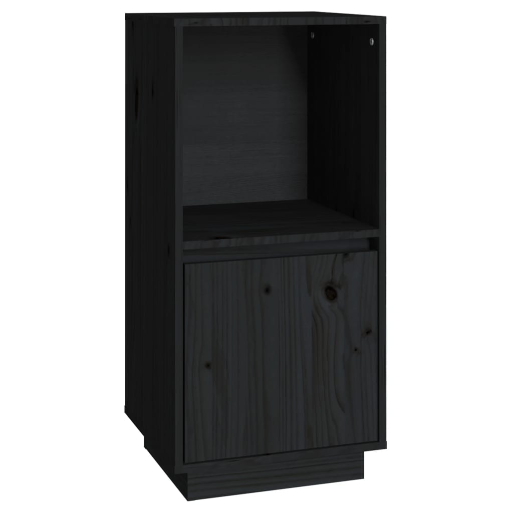 Black buffet 38x35x80 cm Solid pine wood