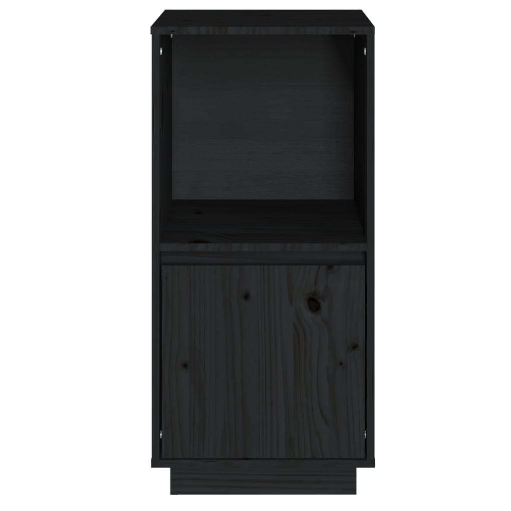 Black buffet 38x35x80 cm Solid pine wood