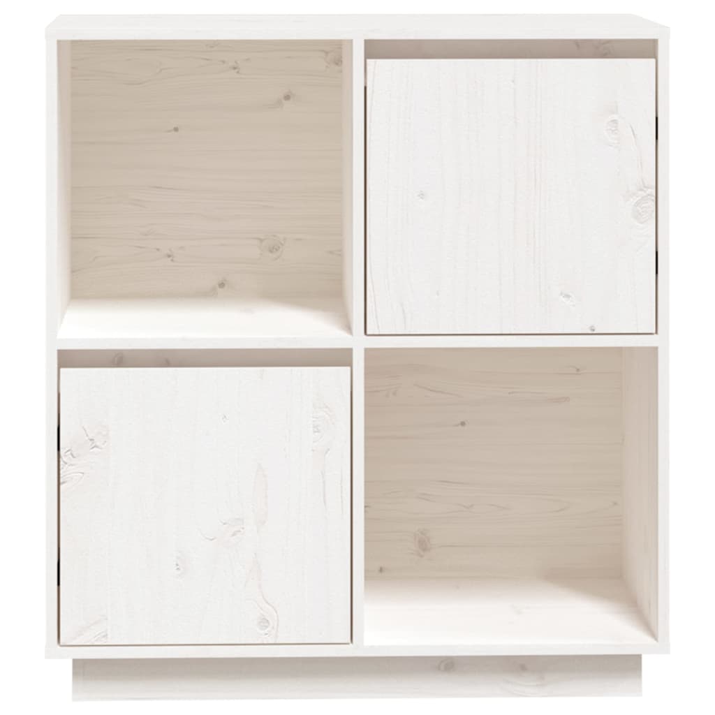 White buffet 74x35x80 cm solid pine wood