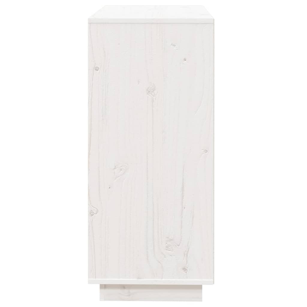 White buffet 74x35x80 cm solid pine wood