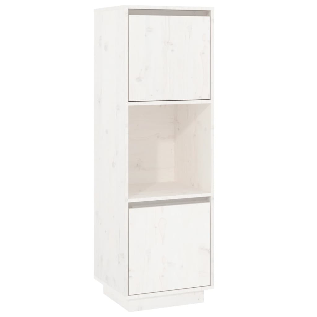 White buffet 38x35x117 cm solid pine wood