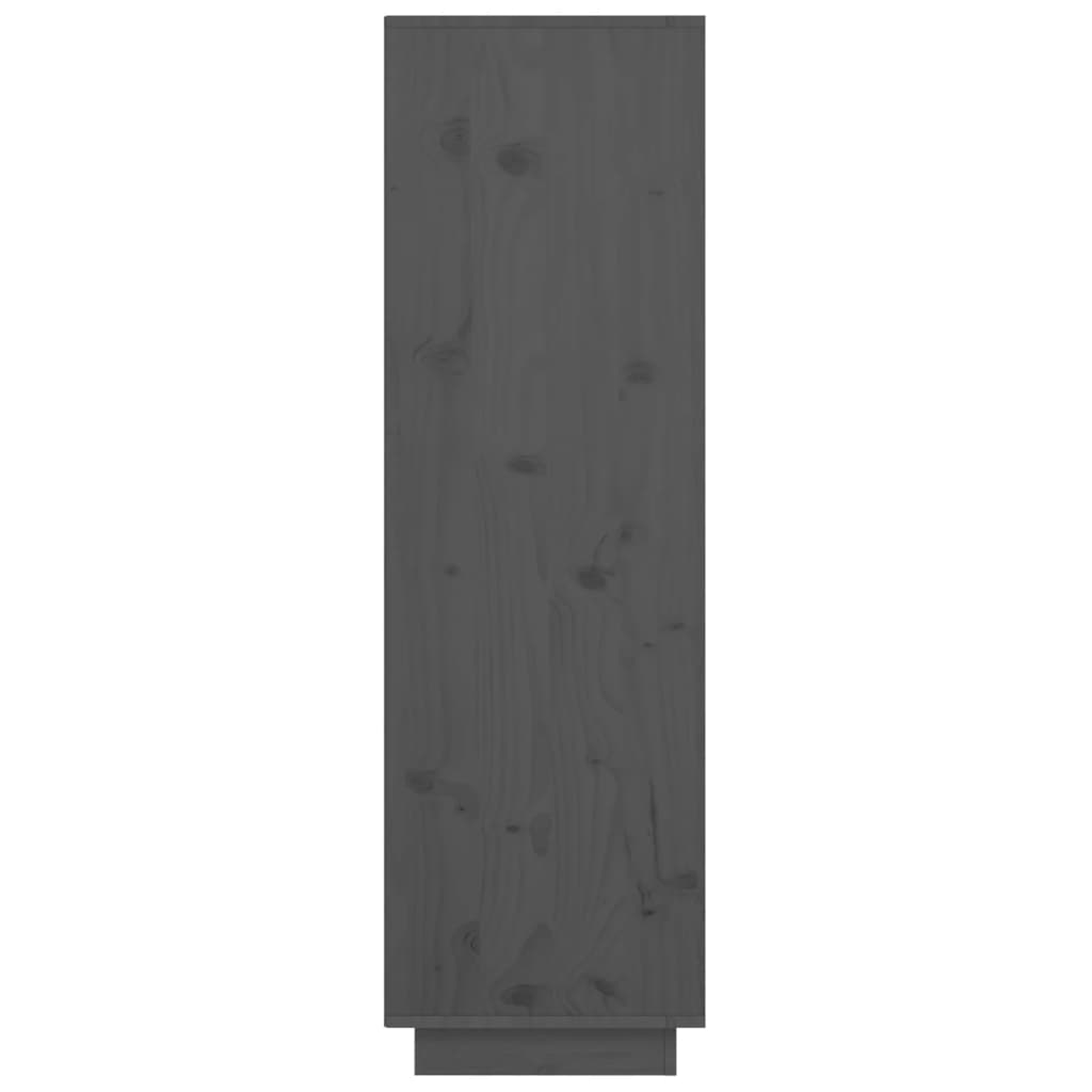 Buffet grigio 38x35x117 cm in legno di pino solido
