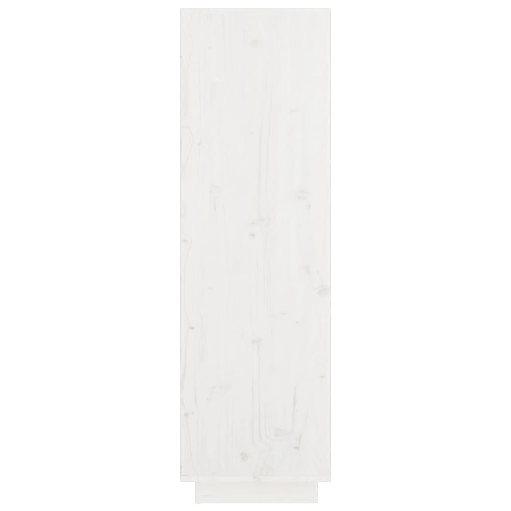 Credenza bianca 74x35x117 cm Legno di pino massiccio