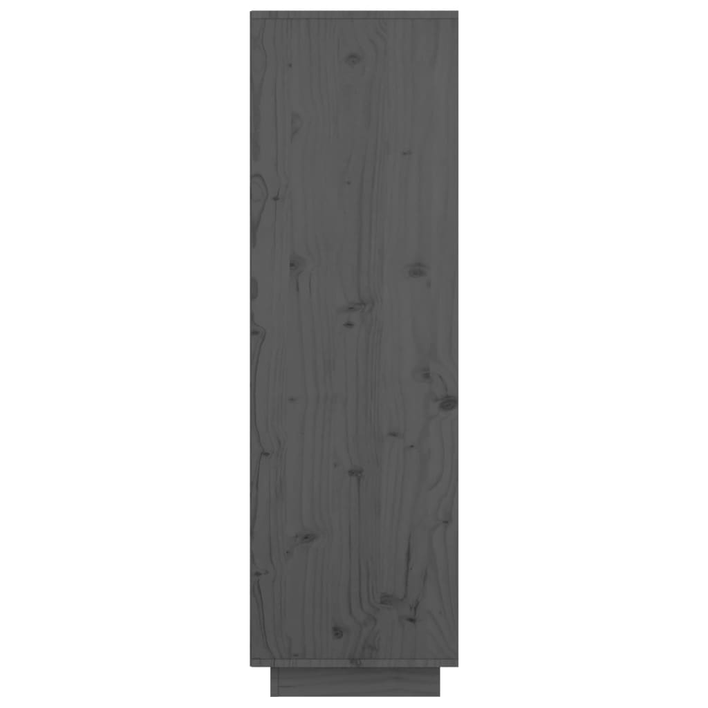 Gray buffet 74x35x117 cm solid pine wood
