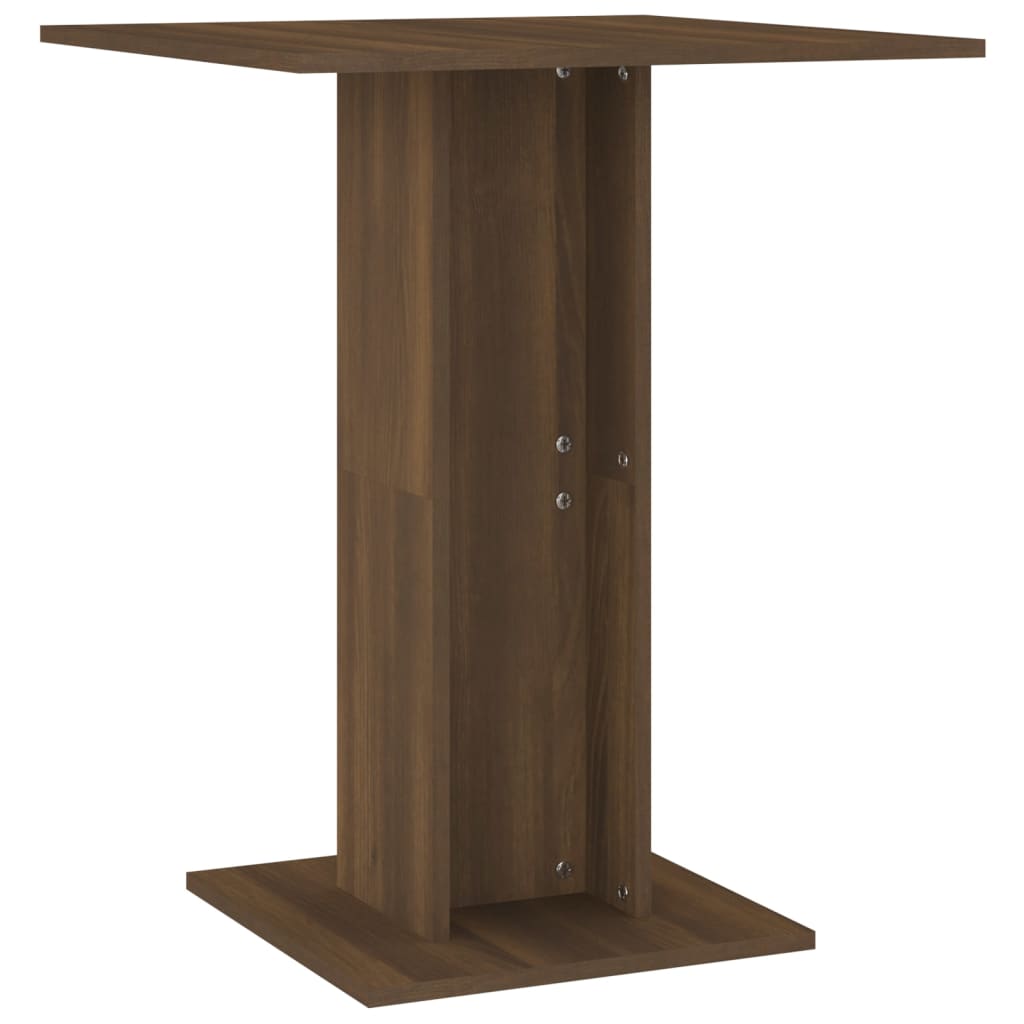 Table de bistro Chêne marron 60x60x75 cm Bois d'ingénierie