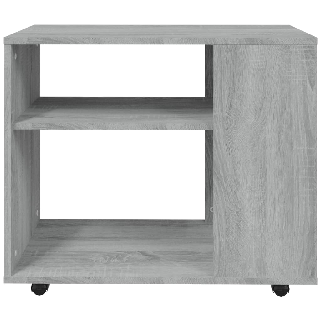 Tavolino Sonoma grigio 70x35x55 cm MDF