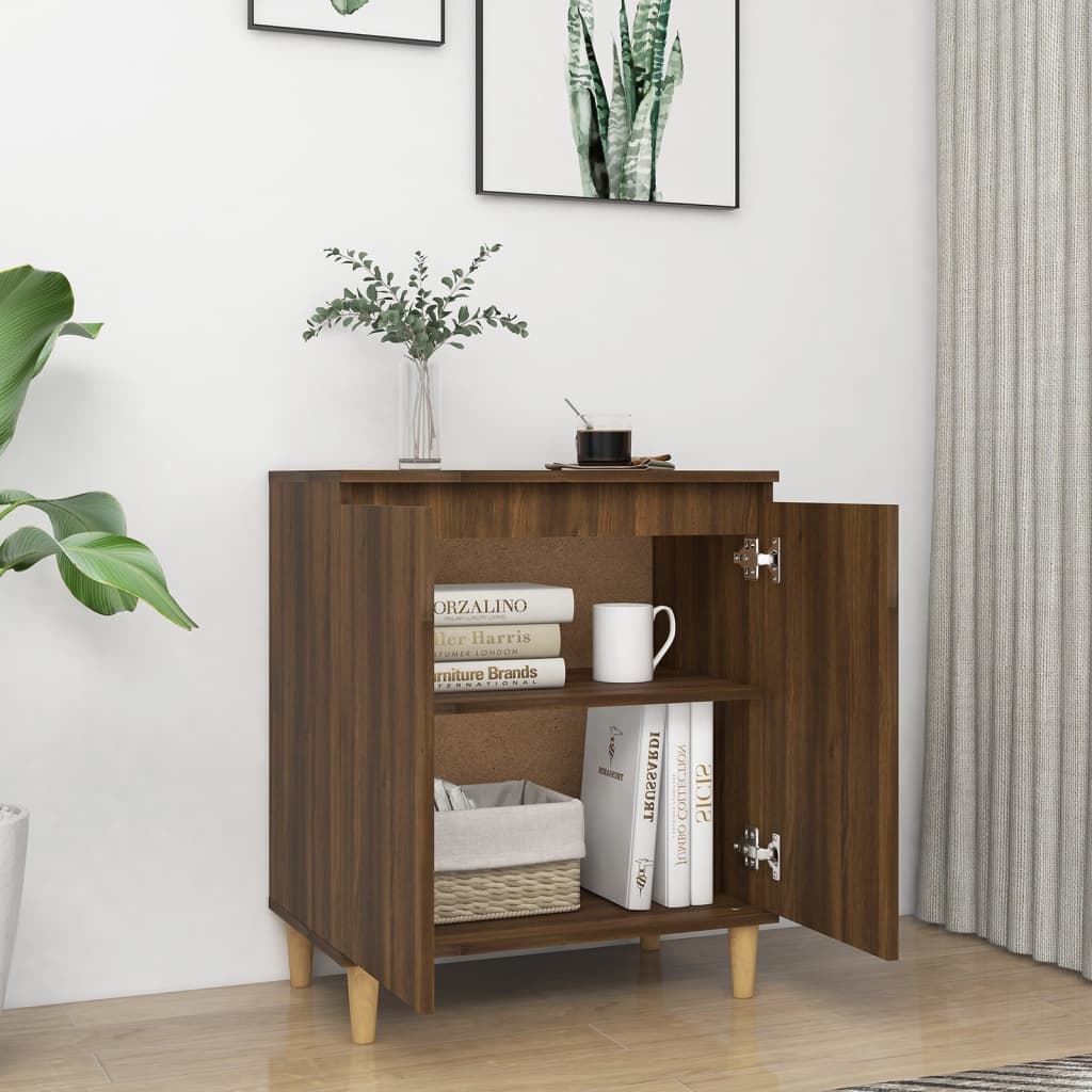 Buffet Chêne marron 60x35x70 cm Bois d'ingénierie