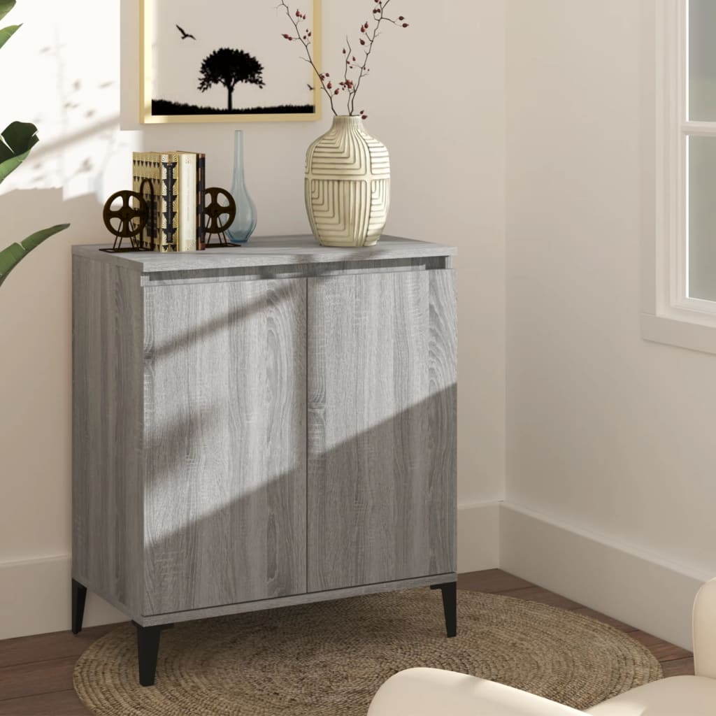 Credenza Sonoma grigia 60x35x70 cm MDF