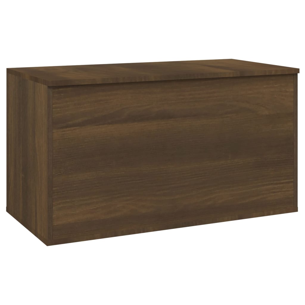 Brown oak storage box 84x42x46 cm Engineering wood