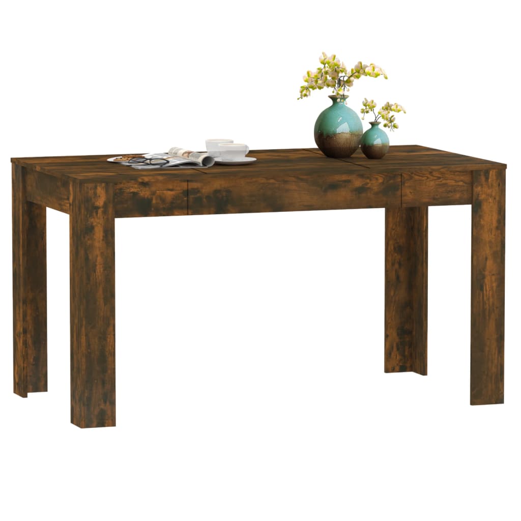 Tisch mit geräuchertem Eichenessen 140x74.5x76 cm Ingenieurholz Holz