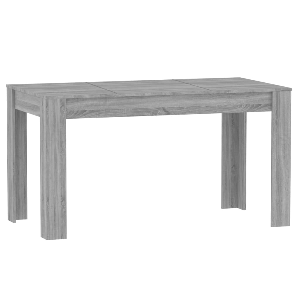 Table à dîner Sonoma gris 140x74,5x76 cm Bois d'ingénierie