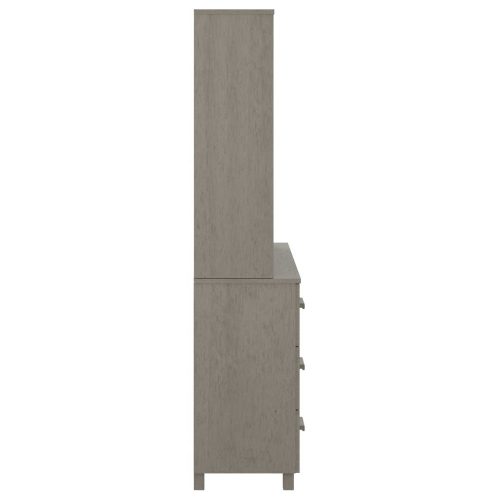 Credenza HAMAR Legno di pino massiccio Grigio chiaro