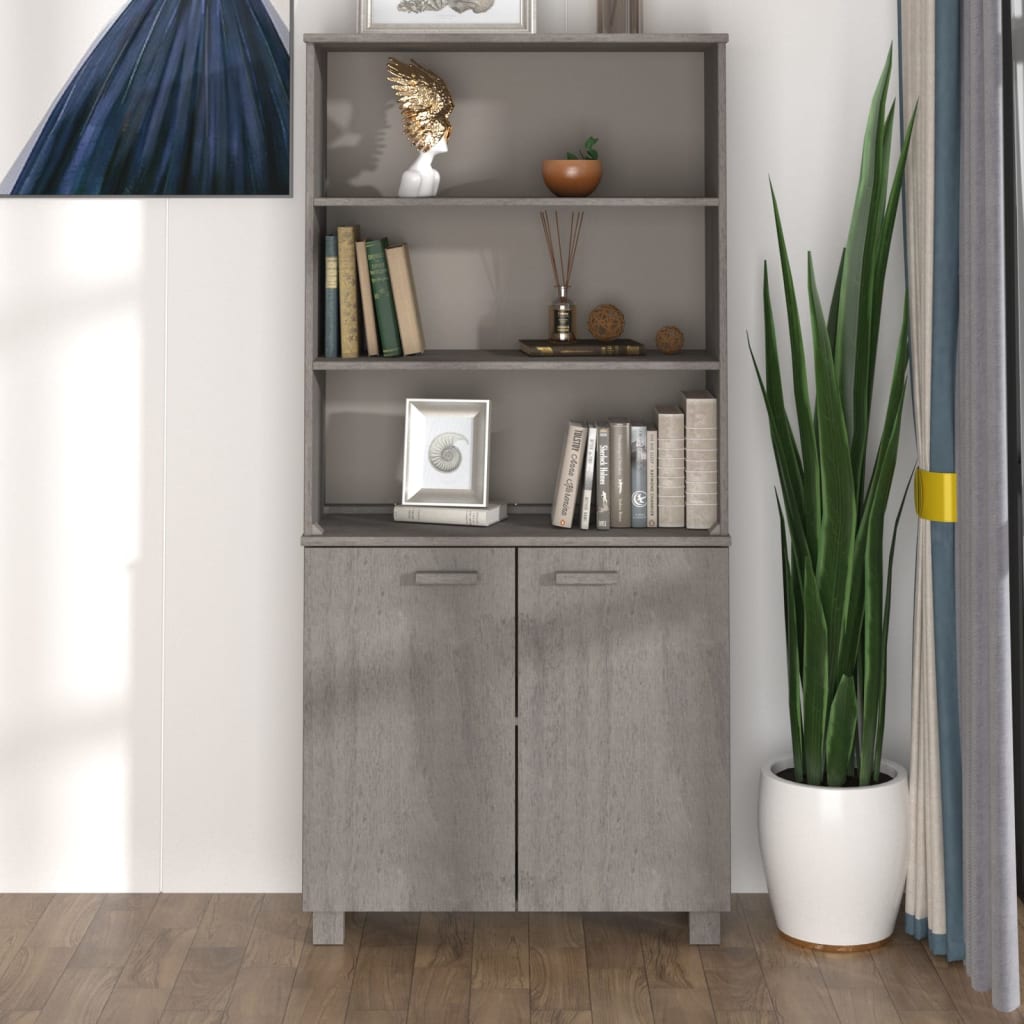 Buffet HAMAR Bois massif de pin Gris clair