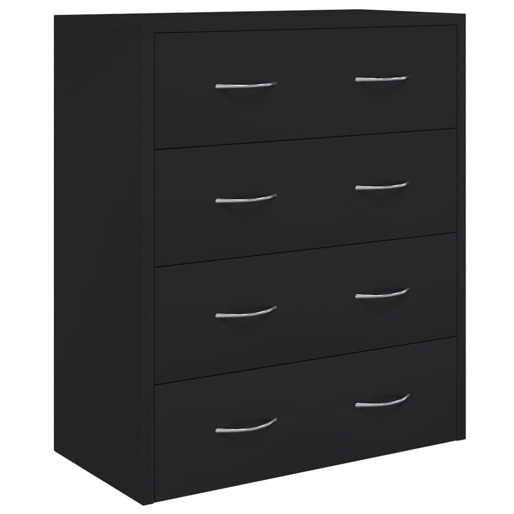 Buffet with 4 drawers 60x30.5x71 cm black
