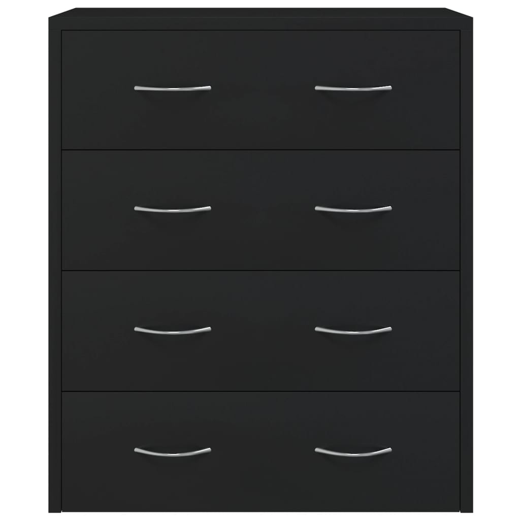 Buffet mit 4 Schubladen 60x30,5x71 cm schwarz