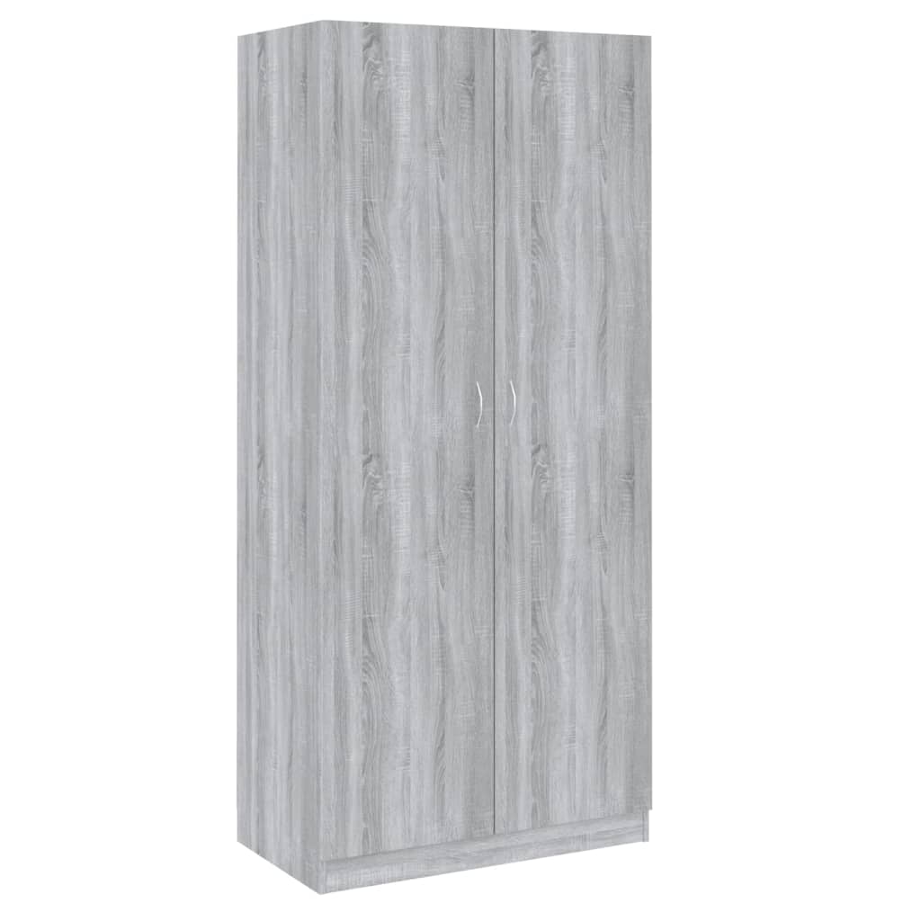 Sonoma Grey Garderobe 90x52x200 cm Ingenieurholz Holz