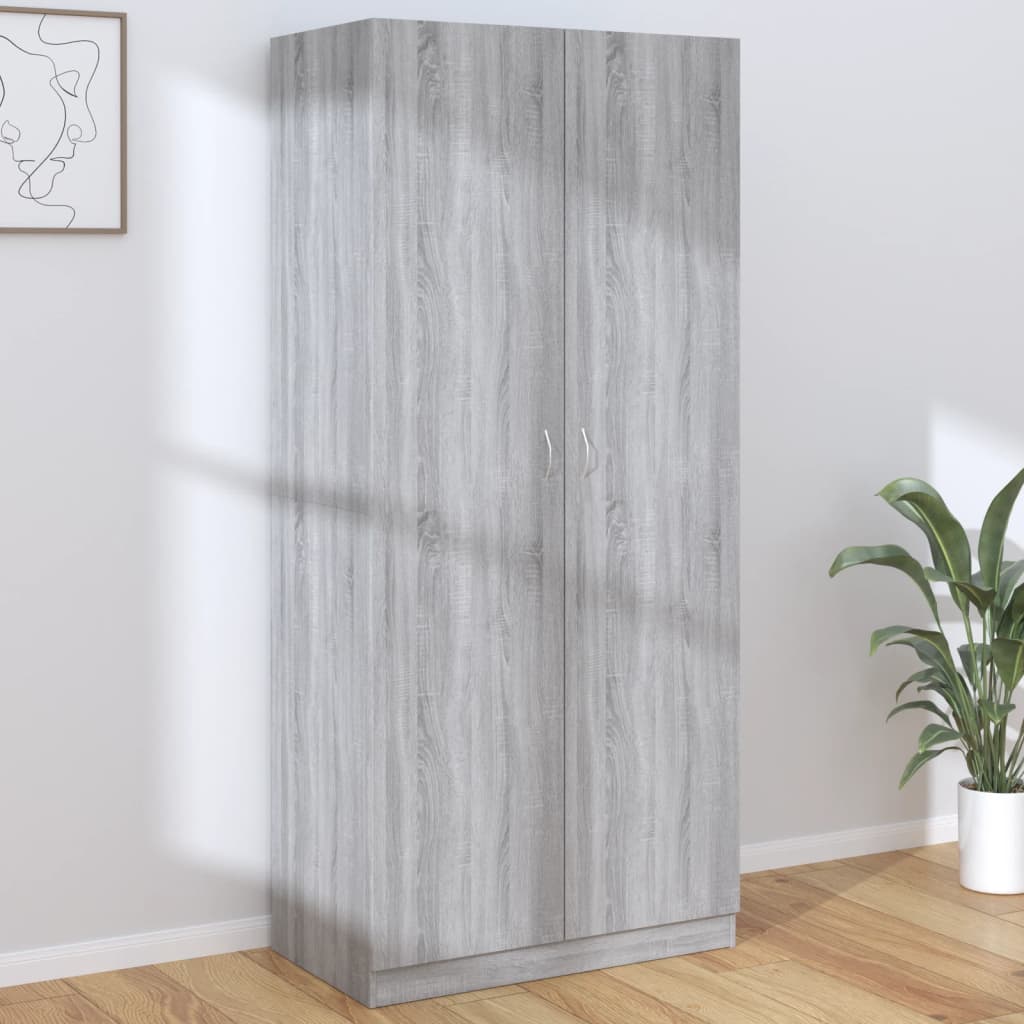 Sonoma Grey Wardrobe 90x52x200 cm INGEGNERIA legno