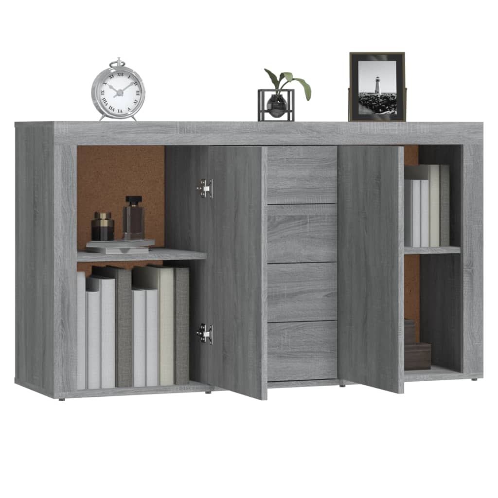 Graues Sonoma -Buffet 120x36x69 cm Engineering Holz