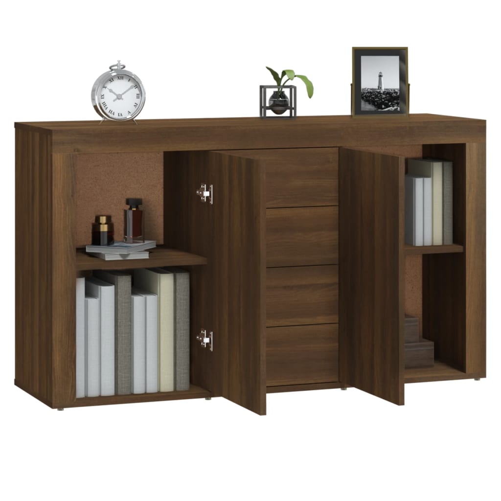 Credenza in rovere marrone 120x36x69 cm MDF