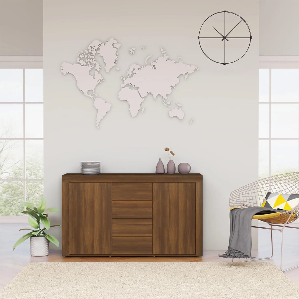 Credenza in rovere marrone 120x36x69 cm MDF