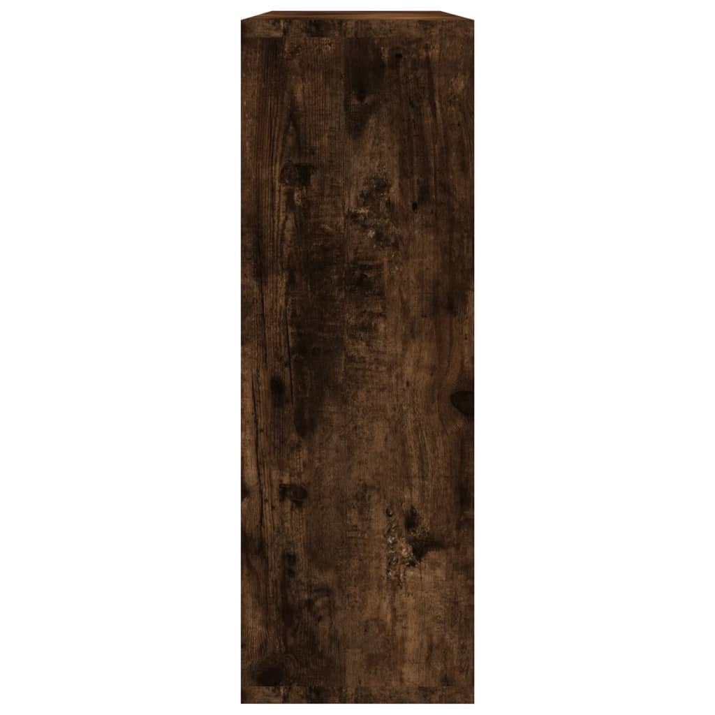 Smoked oak wall corner shelf 104x20x58.5cm wood engineering