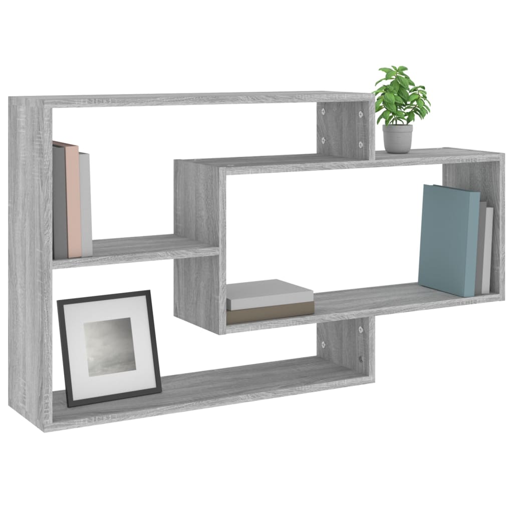Sonoma gray wall shelf 104x20x58.5 cm wood engineering