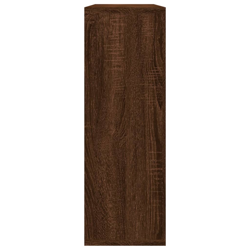 Brown oak wall shelf 104x20x58.5 cm wood engineering
