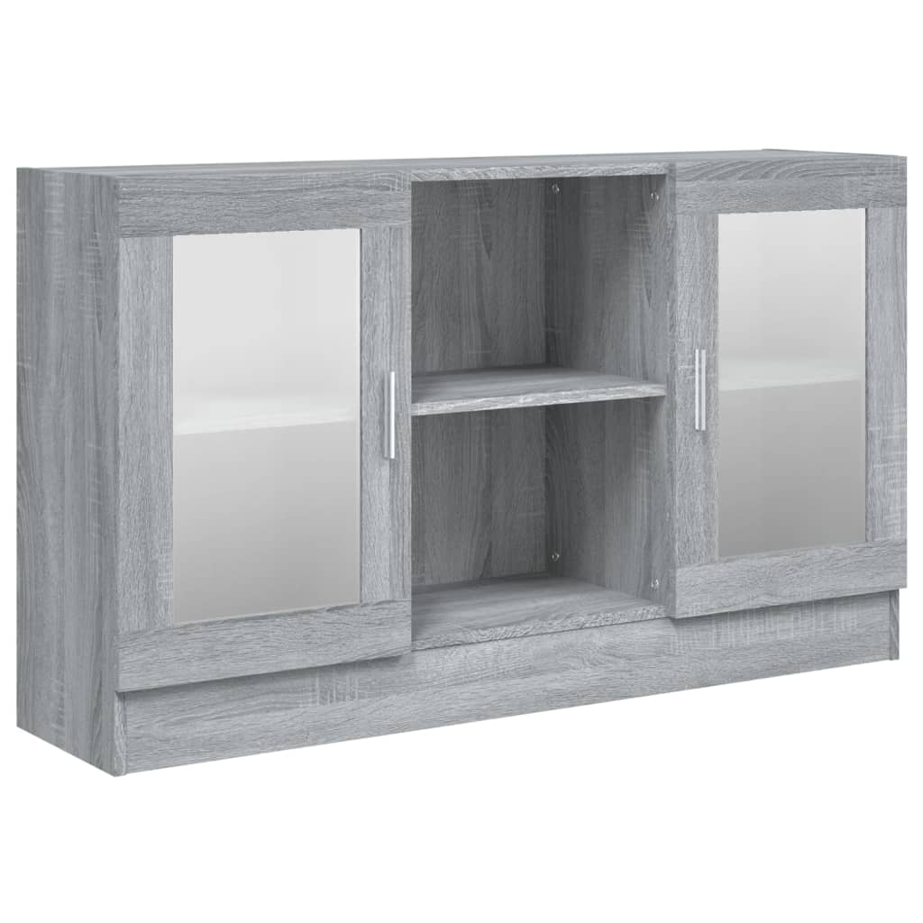 Sonoma Grey Displinet Cabinet 120x30.5x70 cm Ingenieurholz Holz