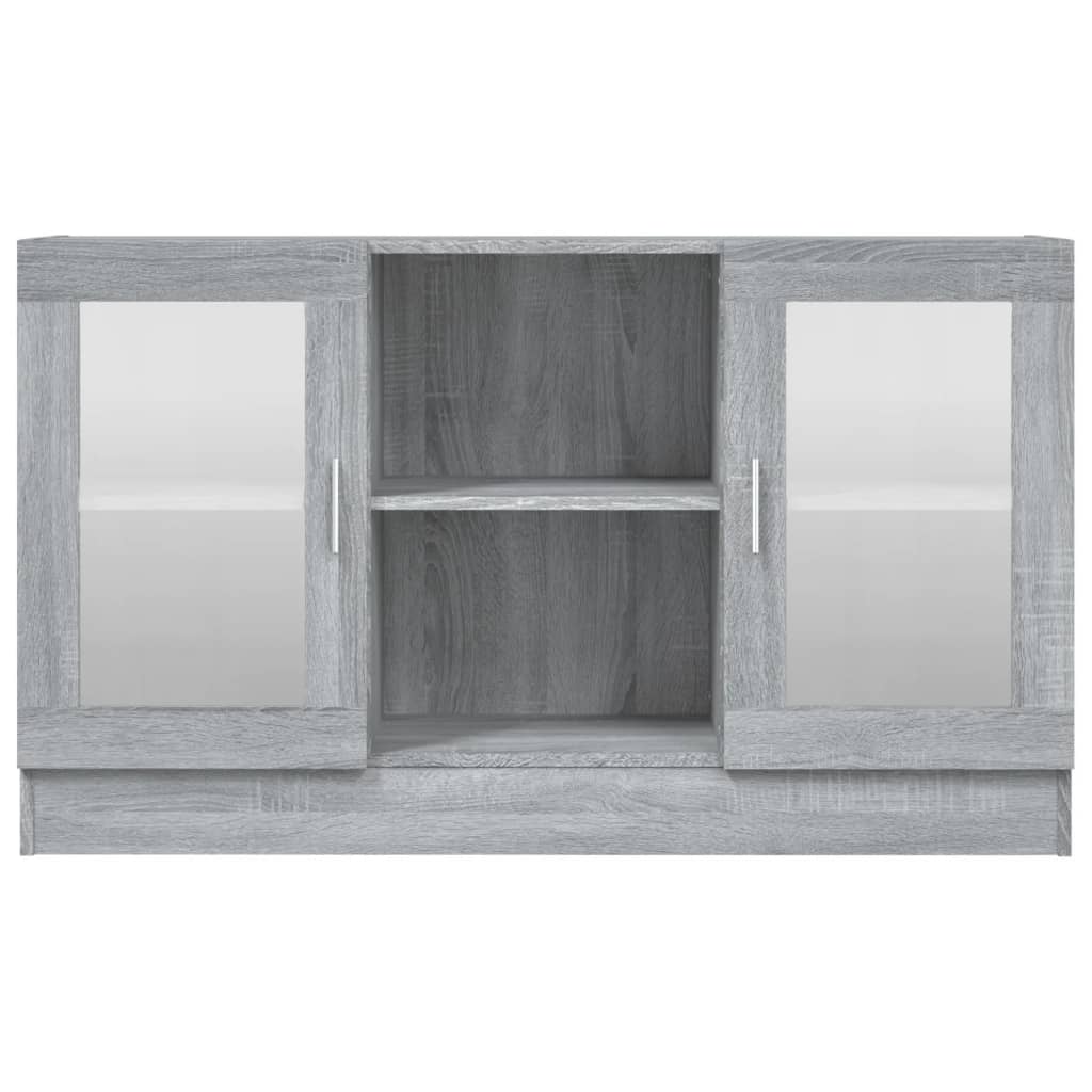 Sonoma gray display cabinet 120x30.5x70 cm Engineering wood