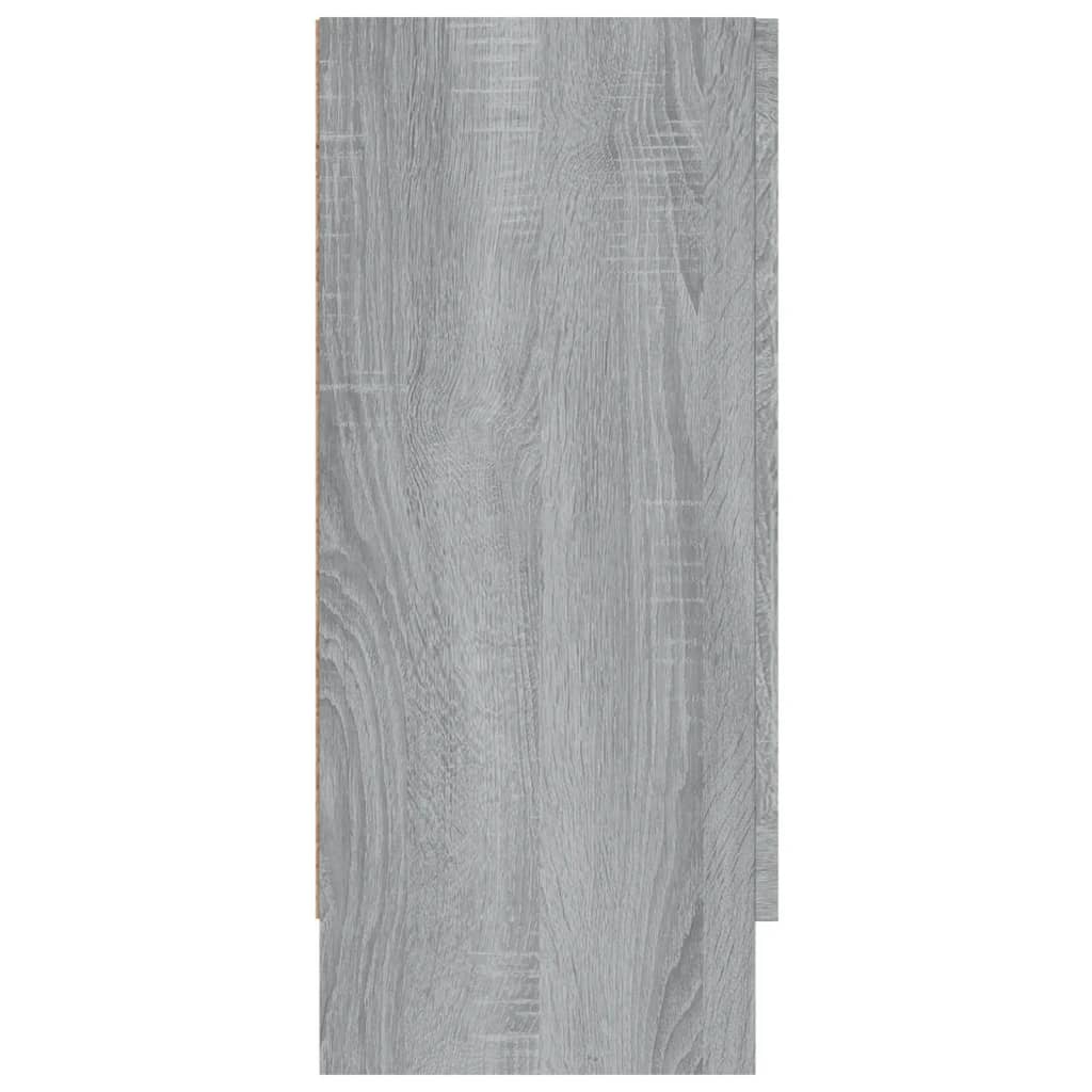 Sonoma gray display cabinet 120x30.5x70 cm Engineering wood