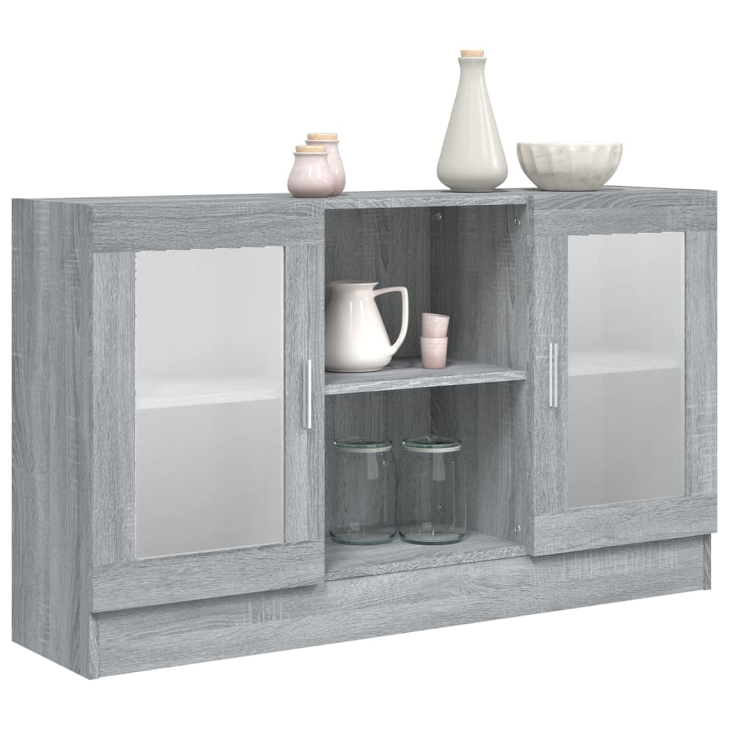 Sonoma Grey Displinet Cabinet 120x30.5x70 cm Ingenieurholz Holz