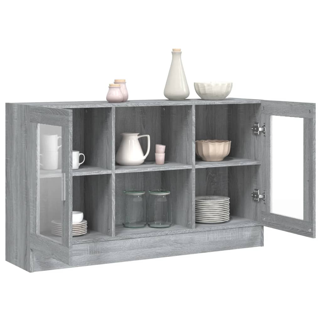 Sonoma Grey Displinet Cabinet 120x30.5x70 cm Ingenieurholz Holz