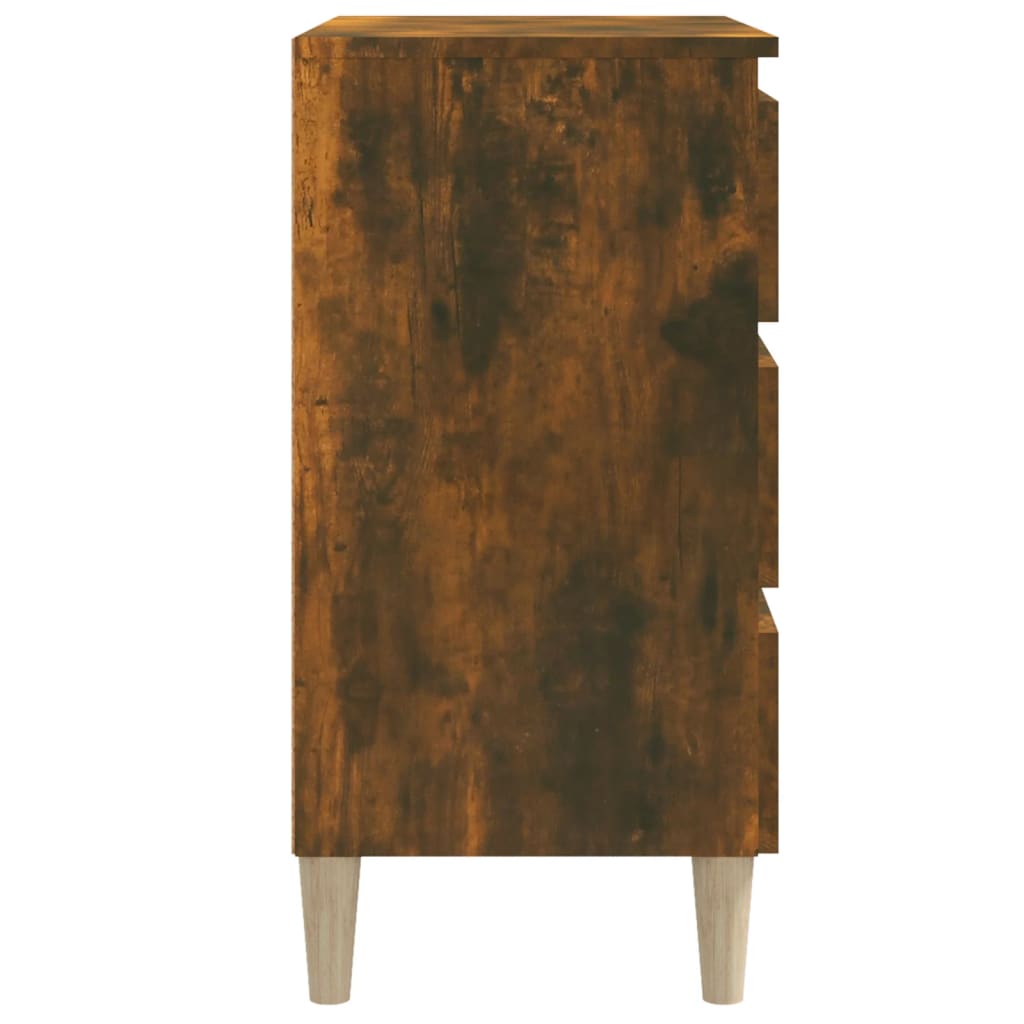 Buffet Chêne fumé 60x35x69 cm Bois d'ingénierie