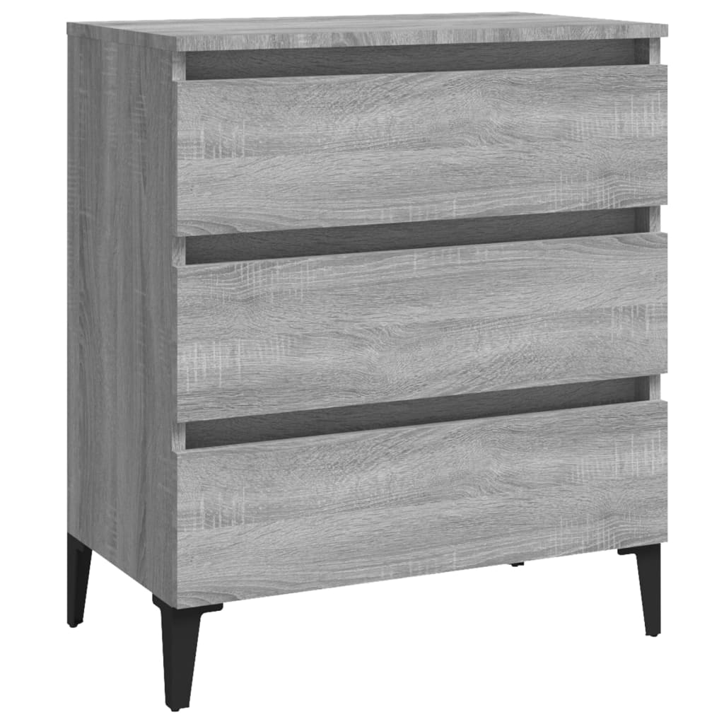 Credenza Sonoma grigia 60x35x69 cm MDF