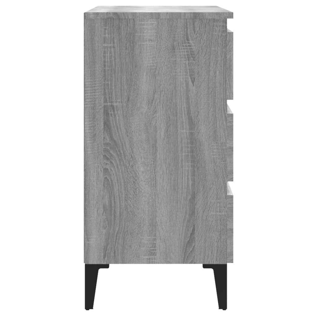 Credenza Sonoma grigia 60x35x69 cm MDF