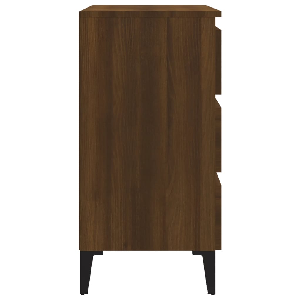 Buffet Brown Eiche 60x35x69 cm Ingenieurholz Holz