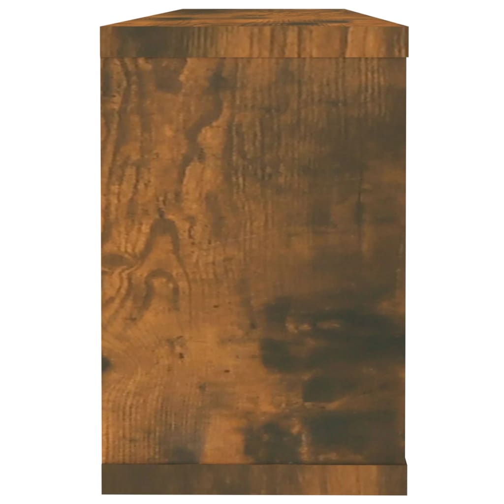 Scaffali da pareti cubi 6 pezzi quercia affumicata 60x15x23 cm legno