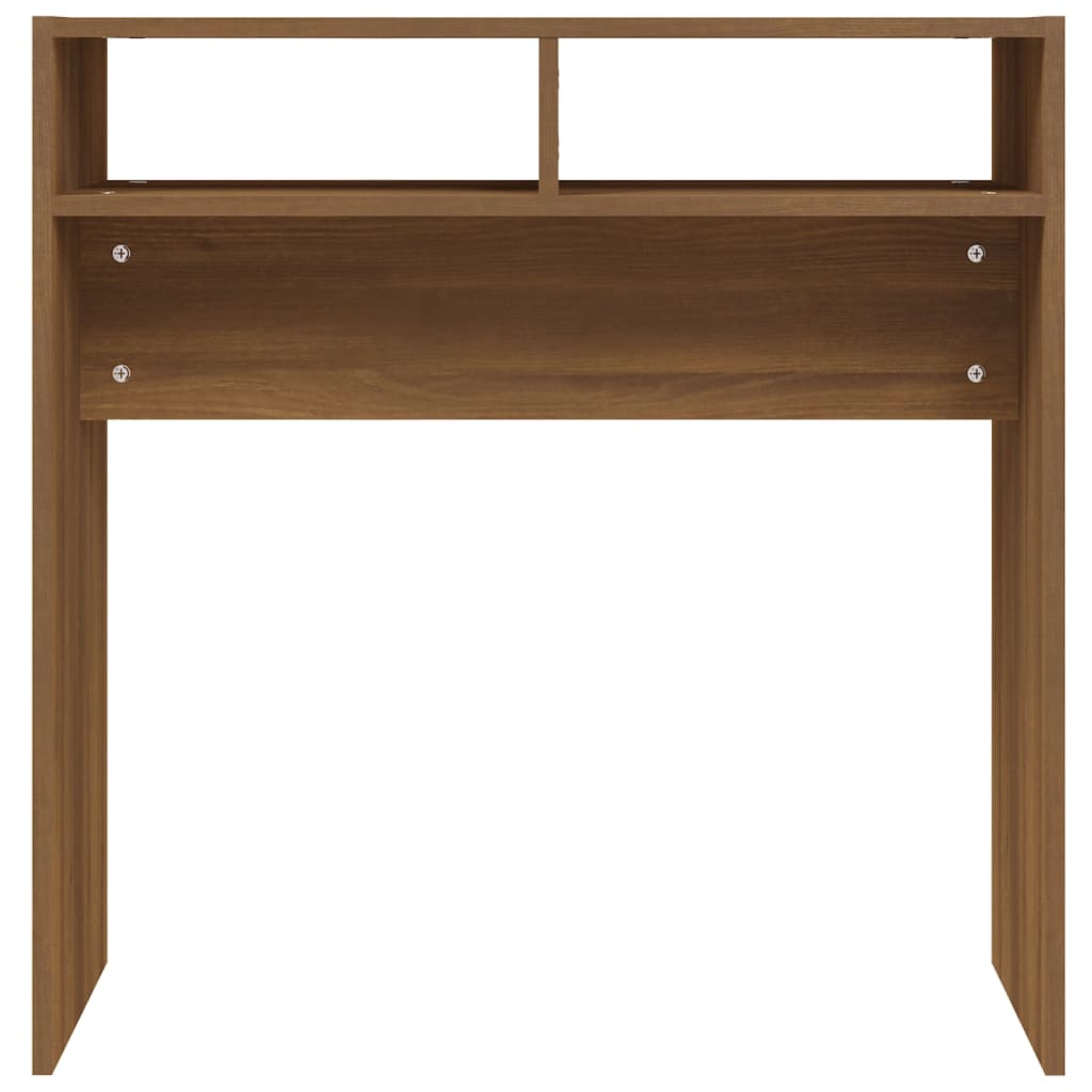 Brown oak console table 78x30x80 cm engineering wood