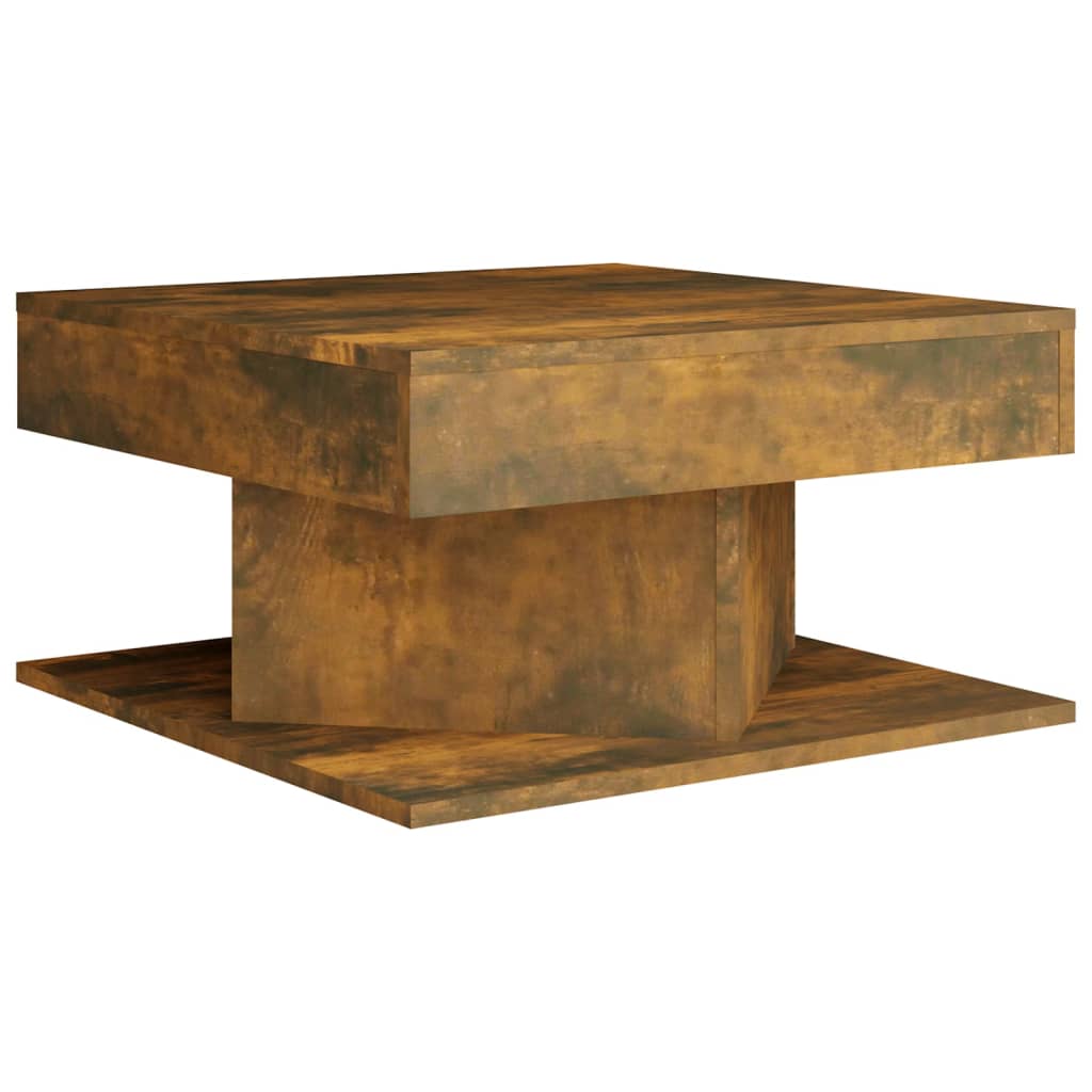 Smoked oak coffee table 57x57x30 cm engineering wood