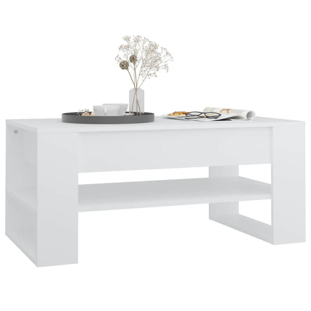 Tavolino Bianco 102x55x45 cm MDF