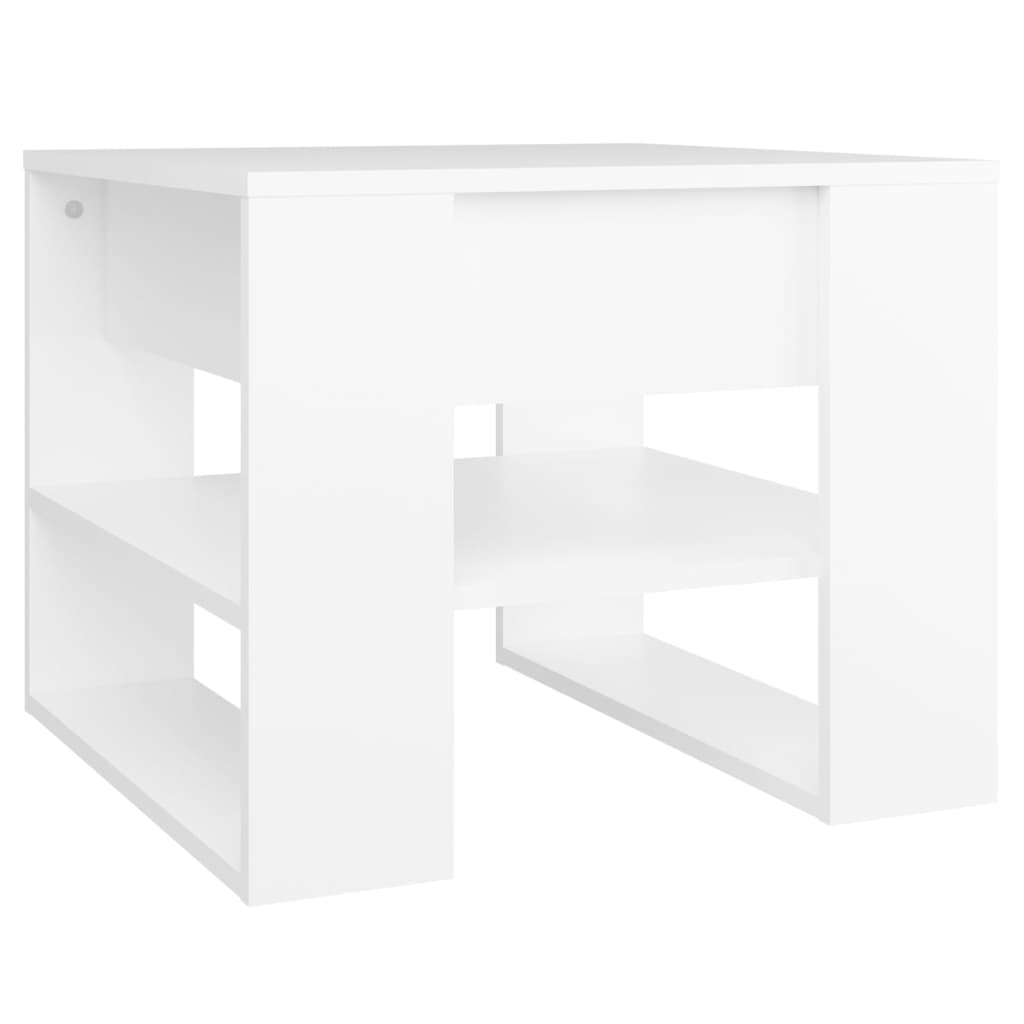 White coffee table 55.5x55x45 cm engineering wood