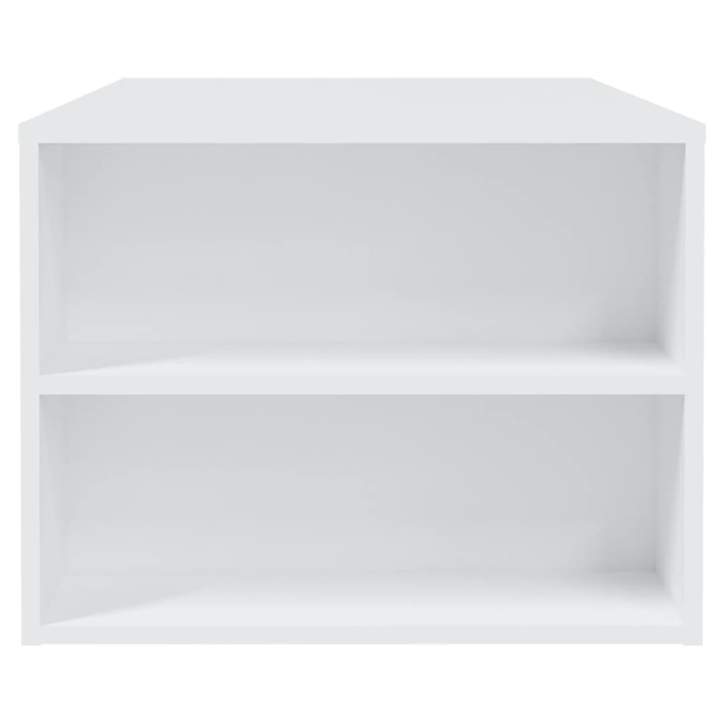 Table basse blanc 102x55x42 cm bois d'ingénierie