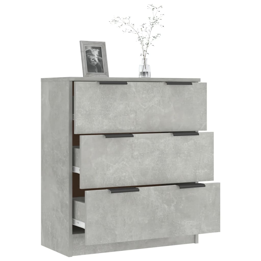 Buffet grigio in cemento 60x30x70 cm legno di ingegneria