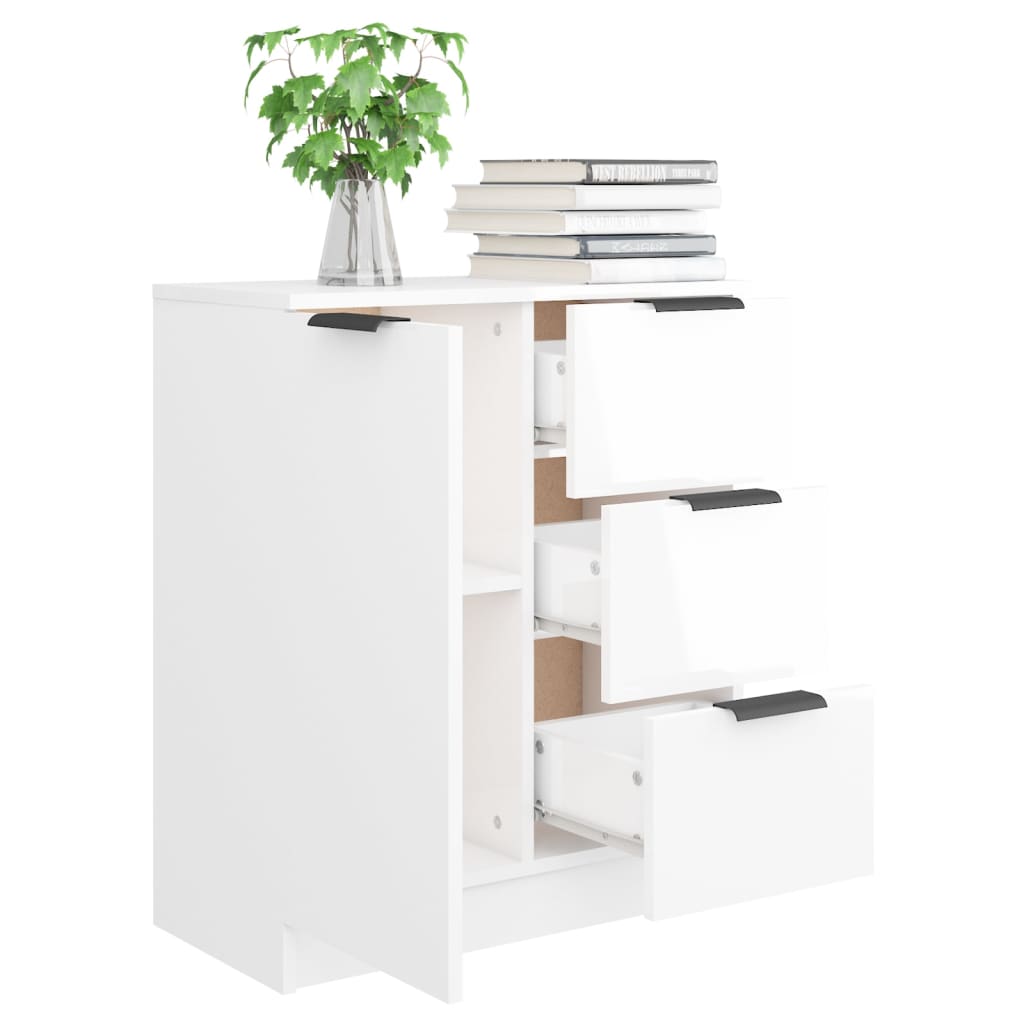 Brilliant white buffet 60x30x70 cm Engineering wood