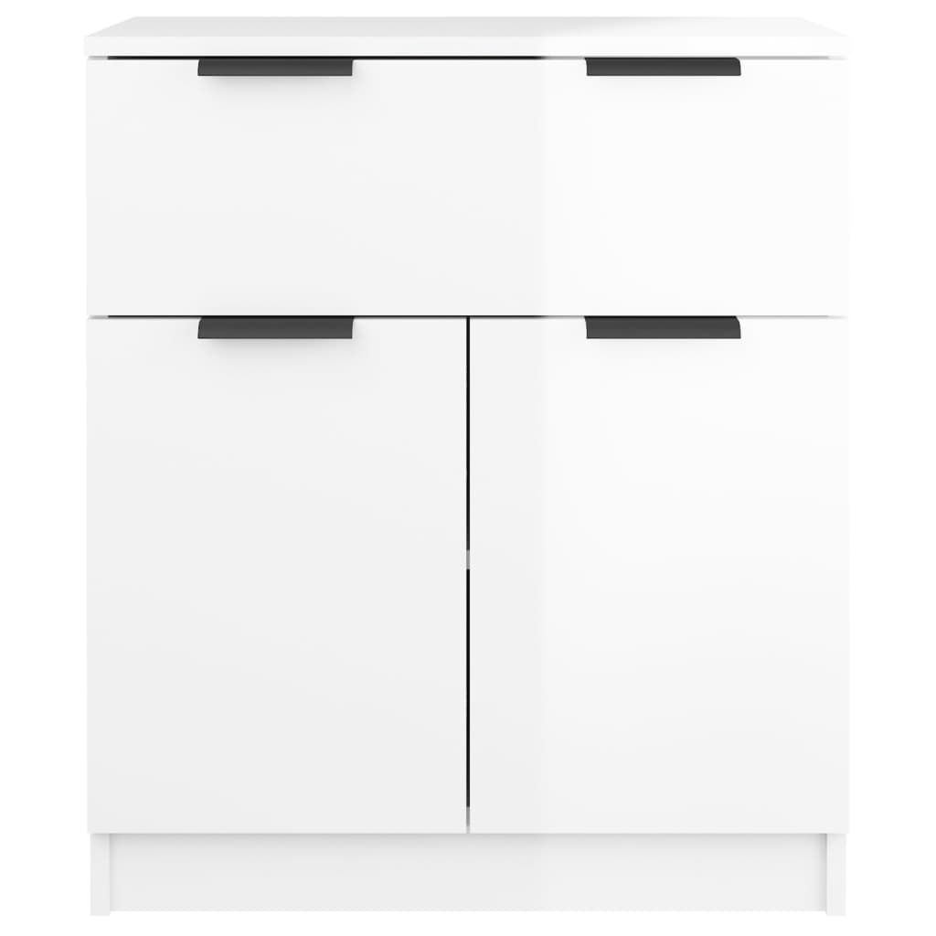 Credenza Bianco lucido 60x30x70 cm MDF